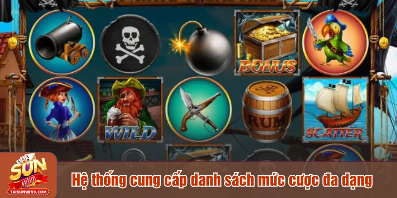 Hệ thống cung cấp danh sách mức cược đa dạng