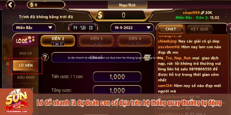 Lô đề nhanh là dự đoán con số dựa trên hệ thống quay thưởng tự động 